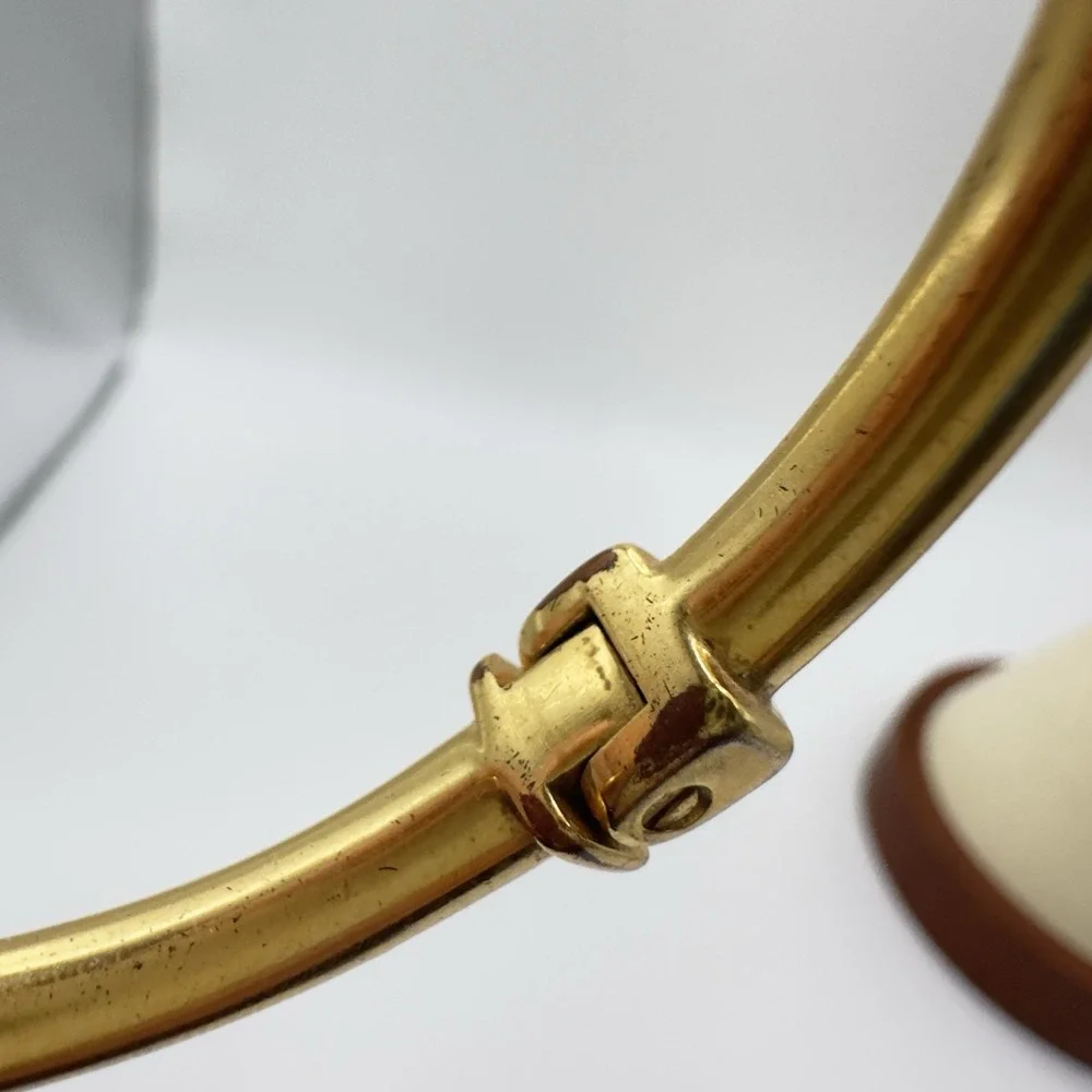 Vita Fede Mini Titan Cuff Bracelet Gold Tone Spike Hinged Bangle Sz S Italy